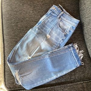 Express distressed cropped jeggings